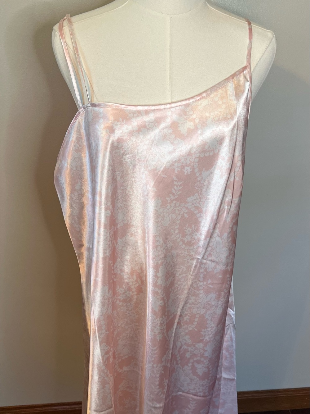 Avon Floral Pink White Sexy Intimate Lingerie Sleepwear Chemise Women Size 1X